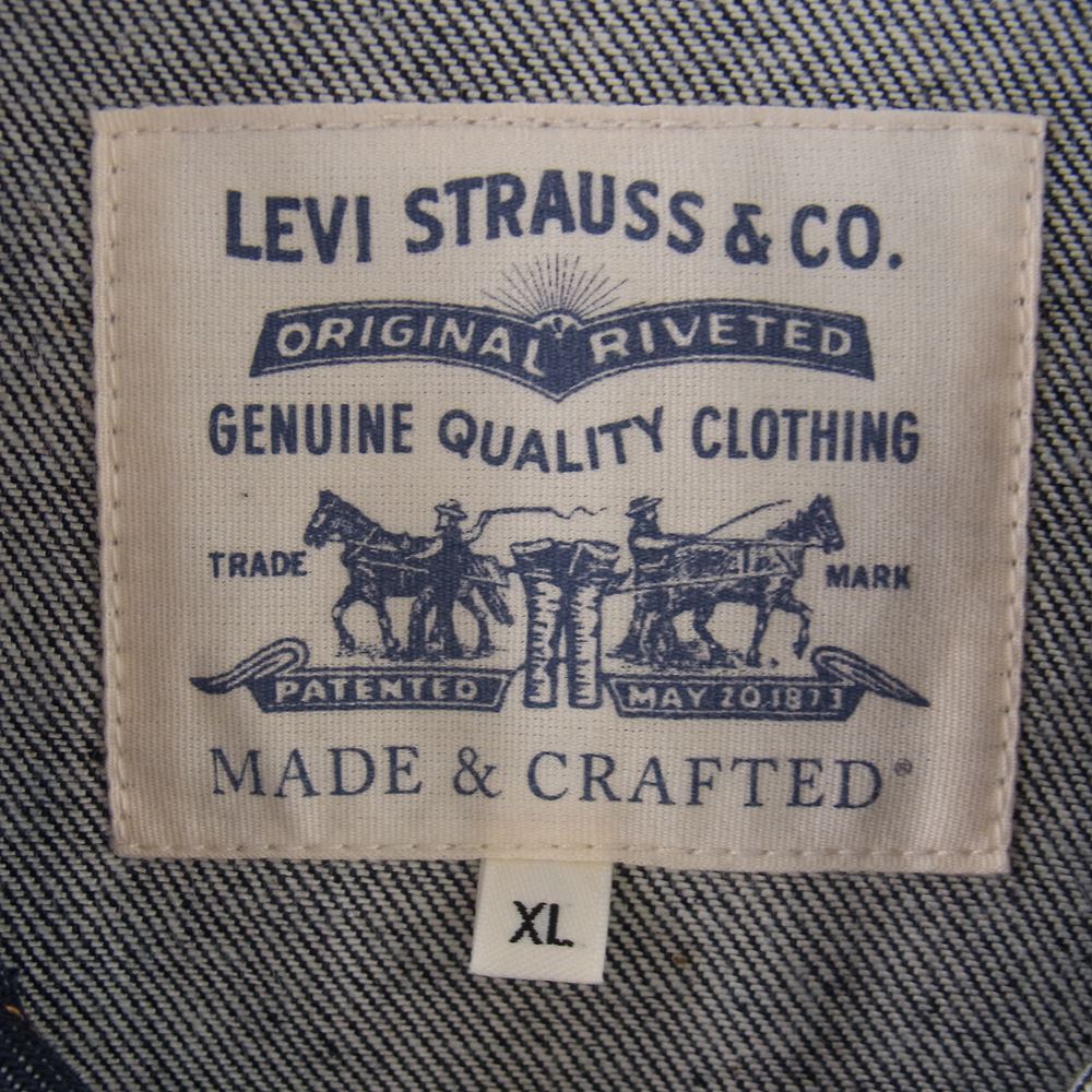 Levi's リーバイス 28943-0022 MADE&CRAFTED メイドアンドクラフテッド TYPE II WORN トラッカー デニム ジャケット インディゴブルー系 XL【極上美品】【中古】