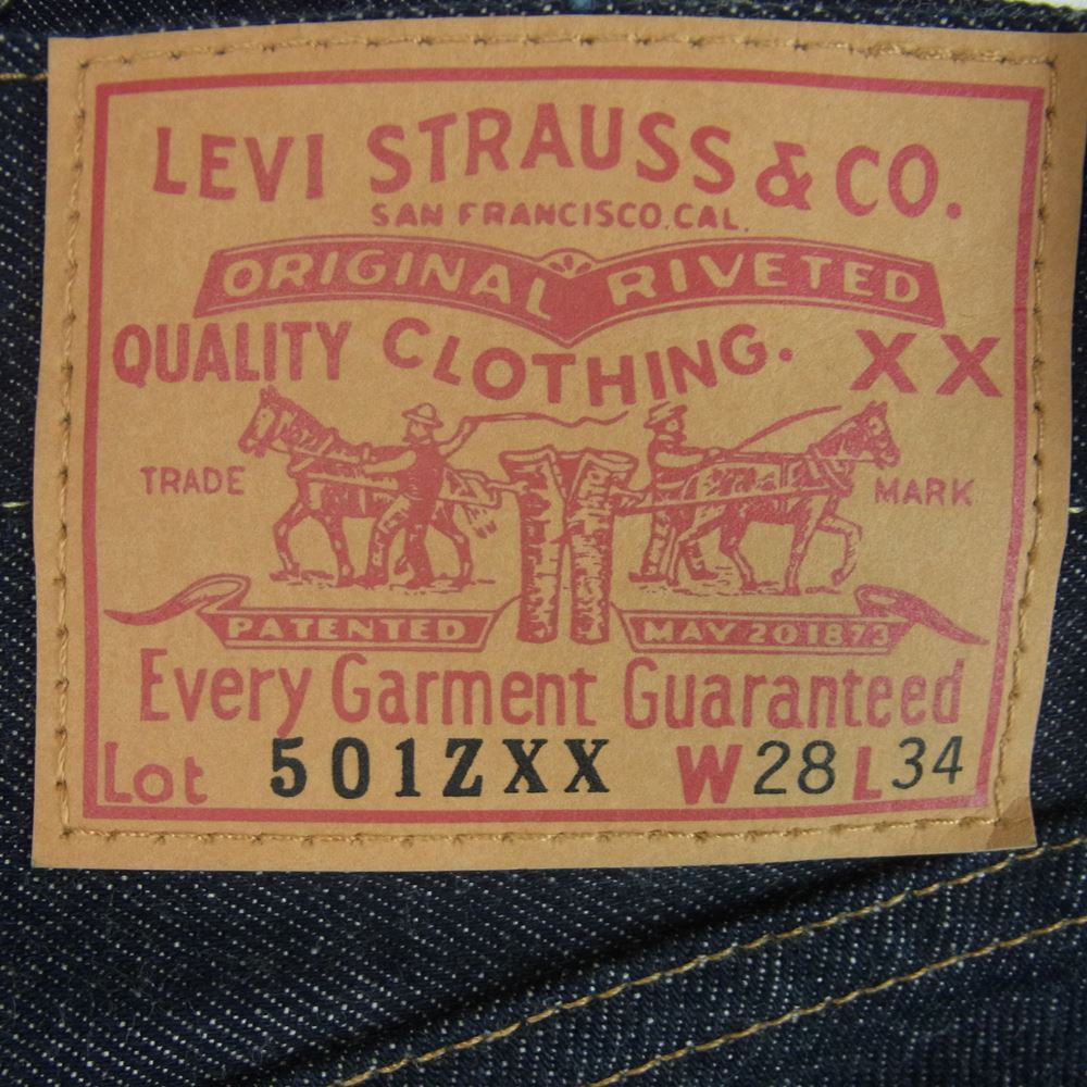 Levi's リーバイス A0367-0005 VINTAGE CLOTHING ヴィンテージクロージング LVC 501ZXX 1960年モデル リジッド ストレート デニム パンツ 日本製 インディゴブルー系 W28 L34【極上美品】【中古】
