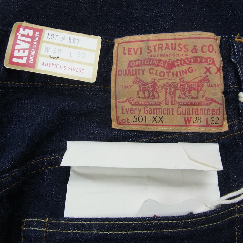 Levi's リーバイス 50155-0056 日本製 VINTAGE CLOTHING ヴィンテージクロージング LVC 1955モデル 501XX デニム パンツ インディゴブルー系 W28L32【美品】【中古】