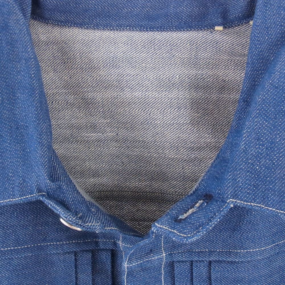 Levi's リーバイス A4395-0000 VINTAGE CLOTHING ヴィンテージクロージング LVC 1879 プリーツブラウス リジッド デニム ジャケット インディゴブルー系 JP:XL【極上美品】【中古】
