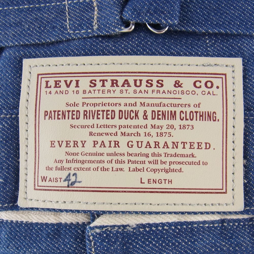 Levi's リーバイス A4395-0000 VINTAGE CLOTHING ヴィンテージクロージング LVC 1879 プリーツブラウス リジッド デニム ジャケット インディゴブルー系 JP:XL【極上美品】【中古】