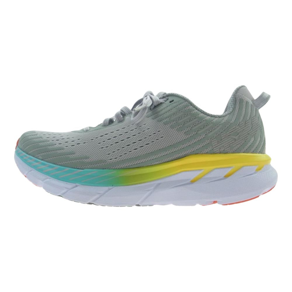 HOKA ONE ONE ホカ オネオネ 1016259 VBWI Womens CLIFTON5 Trail Running Shoes クリフトン トレイル ランニング シューズ スニーカー グレー系 24cm【極上美品】【中古】