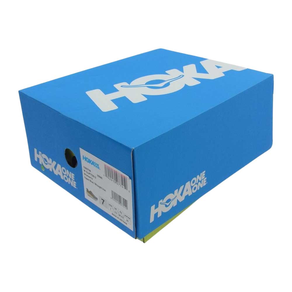 HOKA ONE ONE ホカ オネオネ 1016259 VBWI Womens CLIFTON5 Trail Running Shoes クリフトン トレイル ランニング シューズ スニーカー グレー系 24cm【極上美品】【中古】