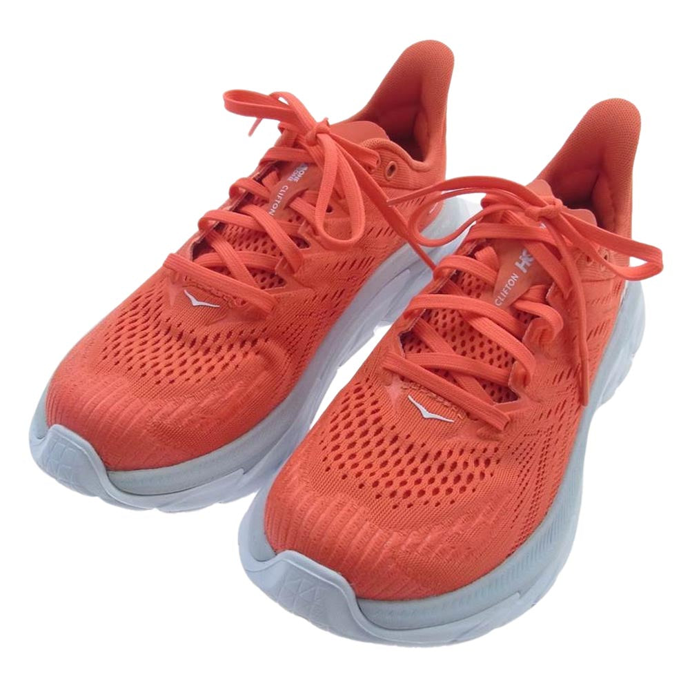HOKA ONE ONE ホカ オネオネ 1110511 HCWH Womens CLIFTON EDGE Trail Running Shoes クリフトン エッジ トレイル ランニング シューズ スニーカー オレンジ系 24cm【極上美品】【中古】