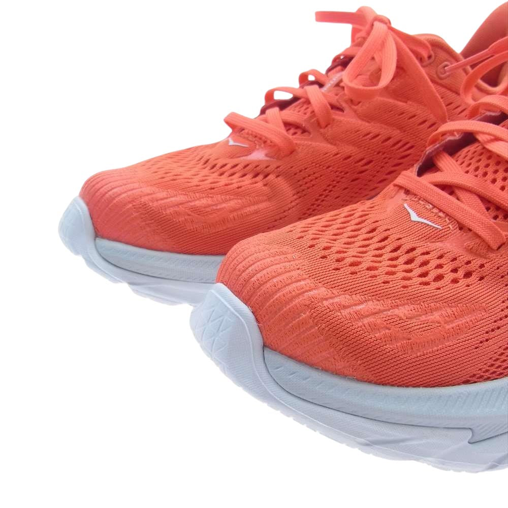 HOKA ONE ONE ホカ オネオネ 1110511 HCWH Womens CLIFTON EDGE Trail Running Shoes クリフトン エッジ トレイル ランニング シューズ スニーカー オレンジ系 24cm【極上美品】【中古】