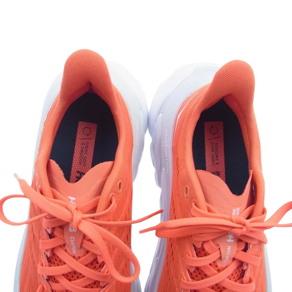 HOKA ONE ONE ホカ オネオネ 1110511 HCWH Womens CLIFTON EDGE Trail Running Shoes クリフトン エッジ トレイル ランニング シューズ スニーカー オレンジ系 24cm【極上美品】【中古】