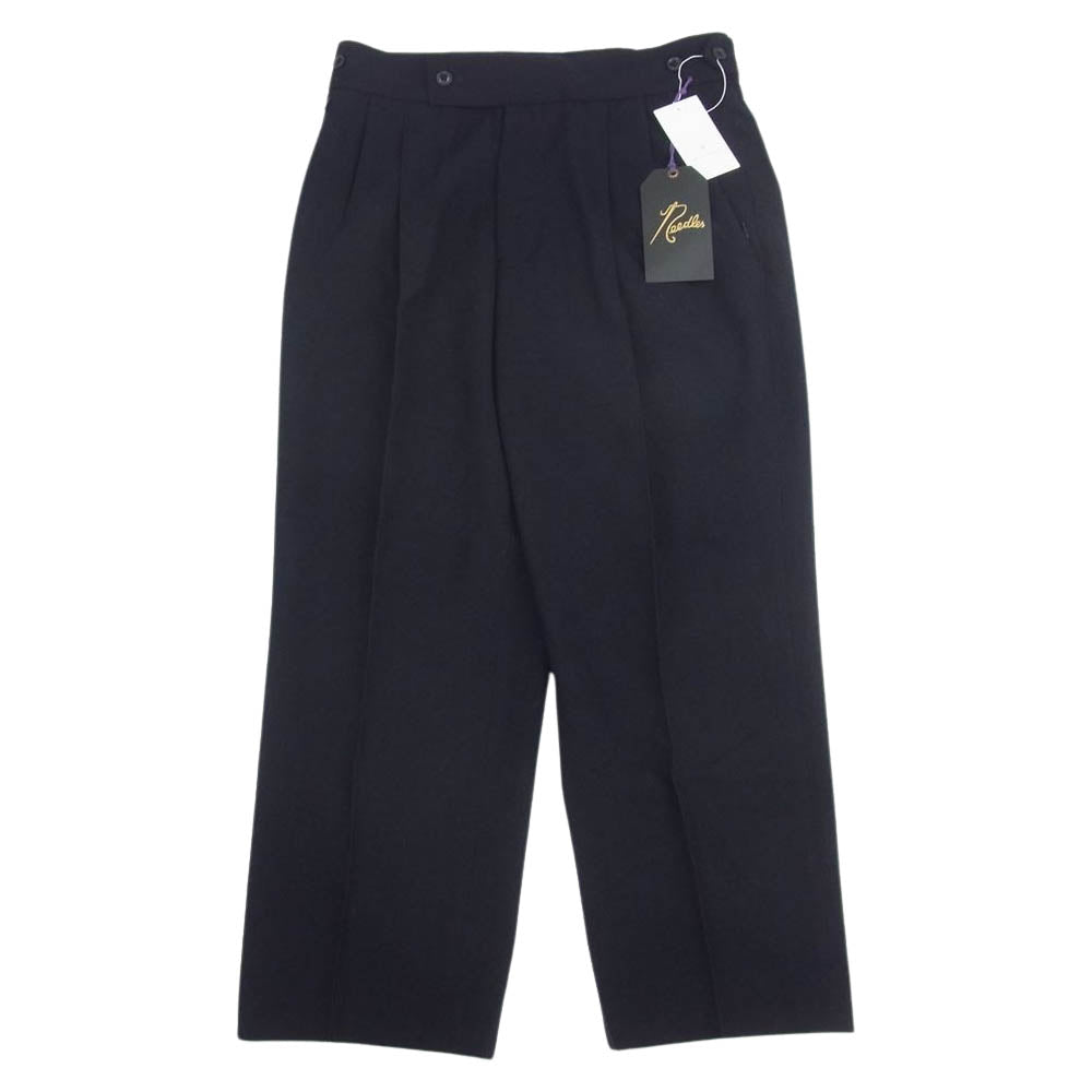Needles ニードルス ウール レーヨン スラックス パンツ ネイビー系 S【極上美品】【中古】