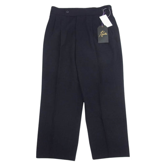 Needles ニードルス ウール レーヨン スラックス パンツ ネイビー系 S【極上美品】【中古】