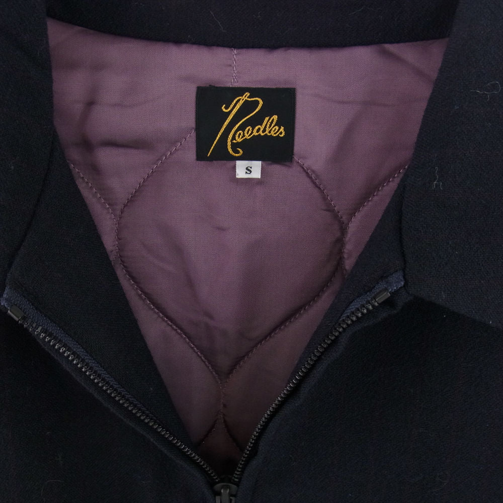 Needles ニードルス LQ140 Sport Jacket スポーツ ジャケット ジップアップ ブルゾン 内キルティング ダークネイビー系 S【中古】