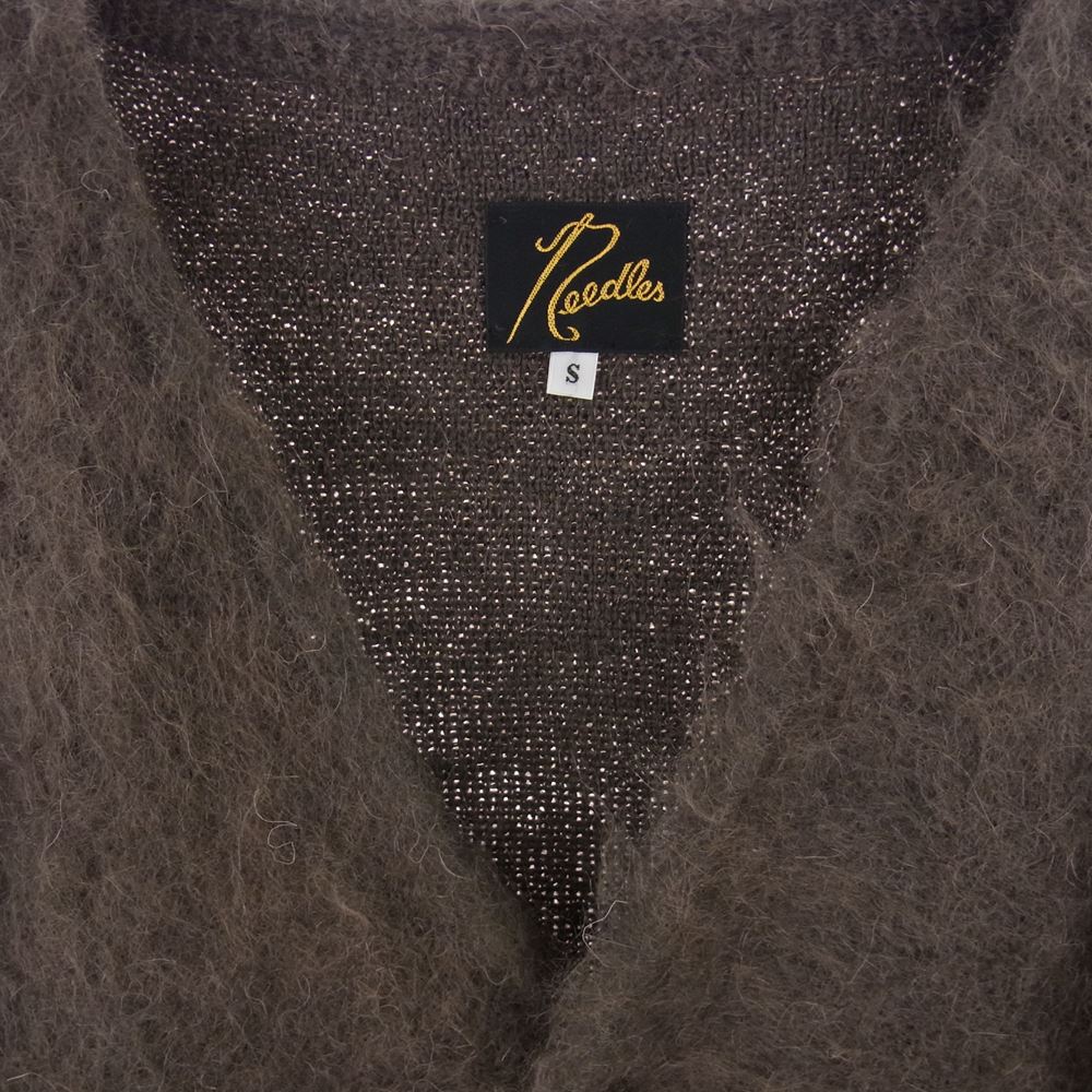 Needles ニードルス 22AW LQ276 Mohair Cardigan Solid モヘア モヘヤ カーディガン ブラウン系 S【中古】