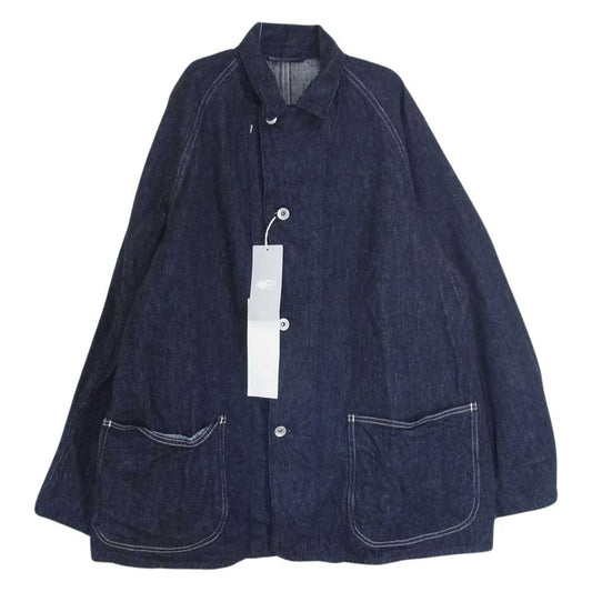 COMOLI コモリ 23AW Y03-01002 デニム カバーオール ワーク ジャケット インディゴブルー系 1【新古品】【未使用】【中古】