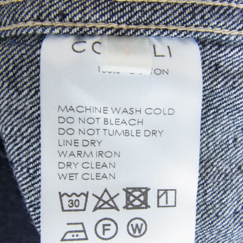 COMOLI コモリ 23AW Y03-01002 デニム カバーオール ワーク ジャケット インディゴブルー系 1【新古品】【未使用】【中古】