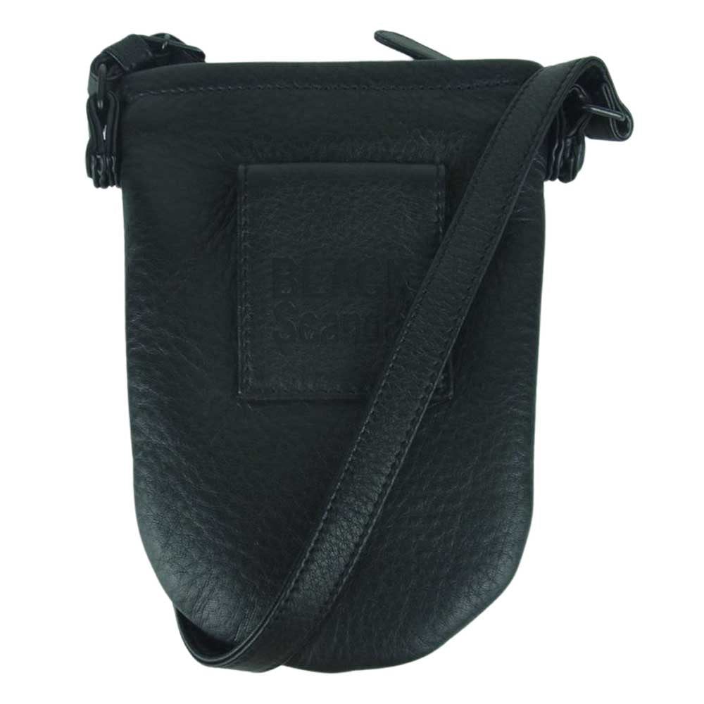 ブラックスキャンダル ヨウジヤマモト HN-112-782 シュリンクカウレザー ポーチ 2WAY ミニ ショルダー バッグ ブラック系【中古】