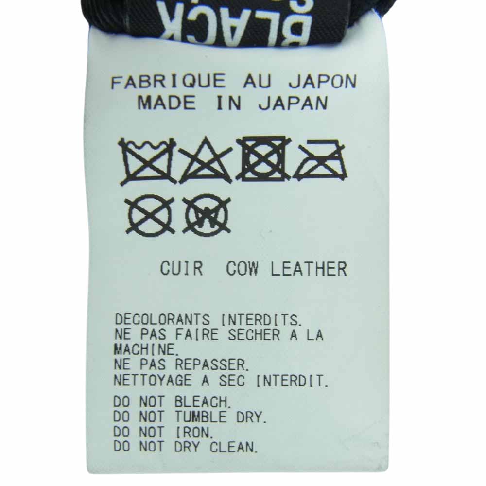 ブラックスキャンダル ヨウジヤマモト HN-112-782 シュリンクカウレザー ポーチ 2WAY ミニ ショルダー バッグ ブラック系【中古】