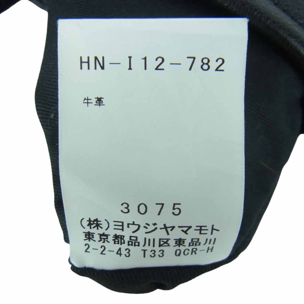 ブラックスキャンダル ヨウジヤマモト HN-112-782 シュリンクカウレザー ポーチ 2WAY ミニ ショルダー バッグ ブラック系【中古】