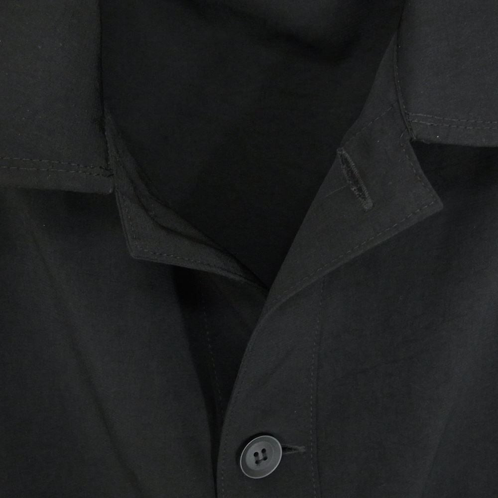 Yohji Yamamoto POUR HOMME ヨウジヤマモトプールオム 22SS HG-B13-500 PRODUCE プロデュース TA/TUXEDO OPEN COLLAR FRONT PLACKET BLOUSE A-開襟前立て付きB ブラック系 2【中古】