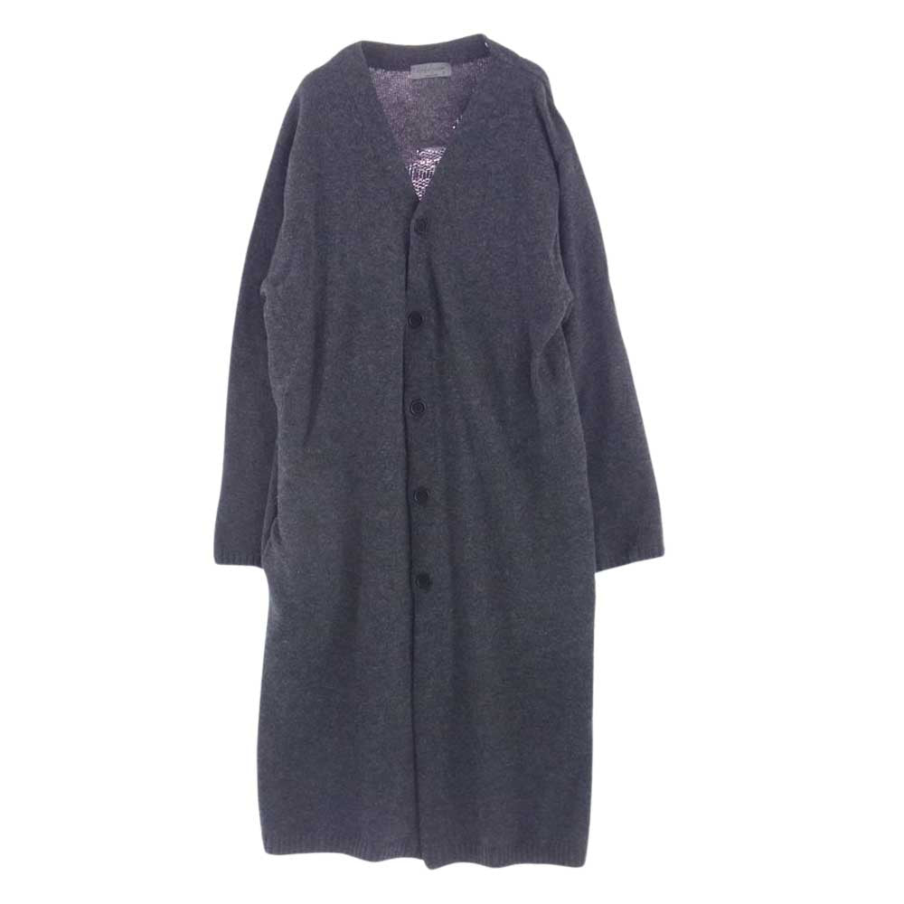 Yohji Yamamoto POUR HOMME ヨウジヤマモトプールオム 21AW HX-K77-181 ダリア 花柄ロングCD バックフラワー ロング カーディガン グレー系 3【中古】