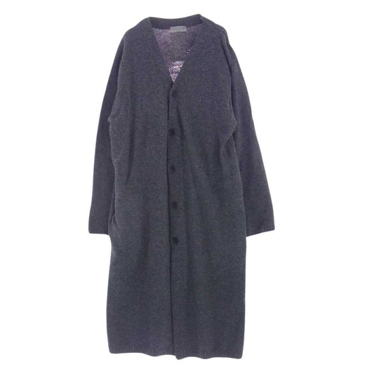 Yohji Yamamoto POUR HOMME ヨウジヤマモトプールオム 21AW HX-K77-181 ダリア 花柄ロングCD バックフラワー ロング カーディガン グレー系 3【中古】
