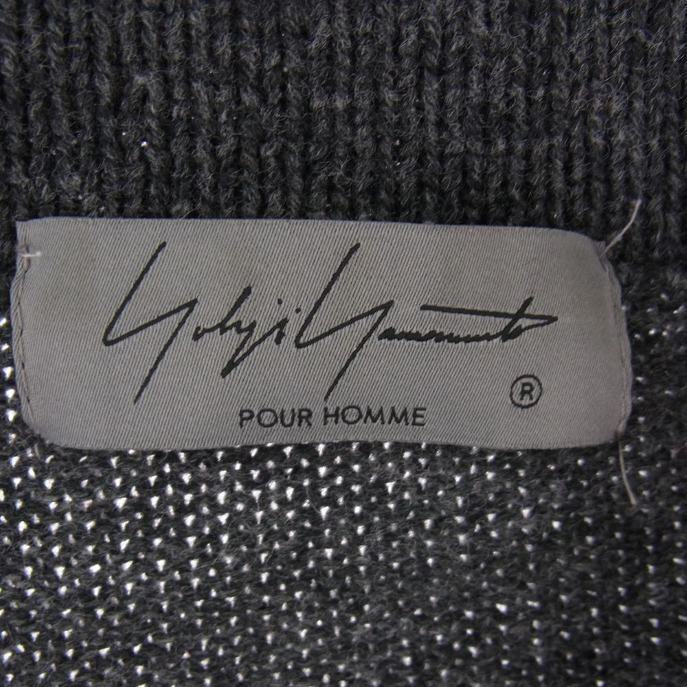 Yohji Yamamoto POUR HOMME ヨウジヤマモトプールオム 21AW HX-K77-181 ダリア 花柄ロングCD バックフラワー ロング カーディガン グレー系 3【中古】