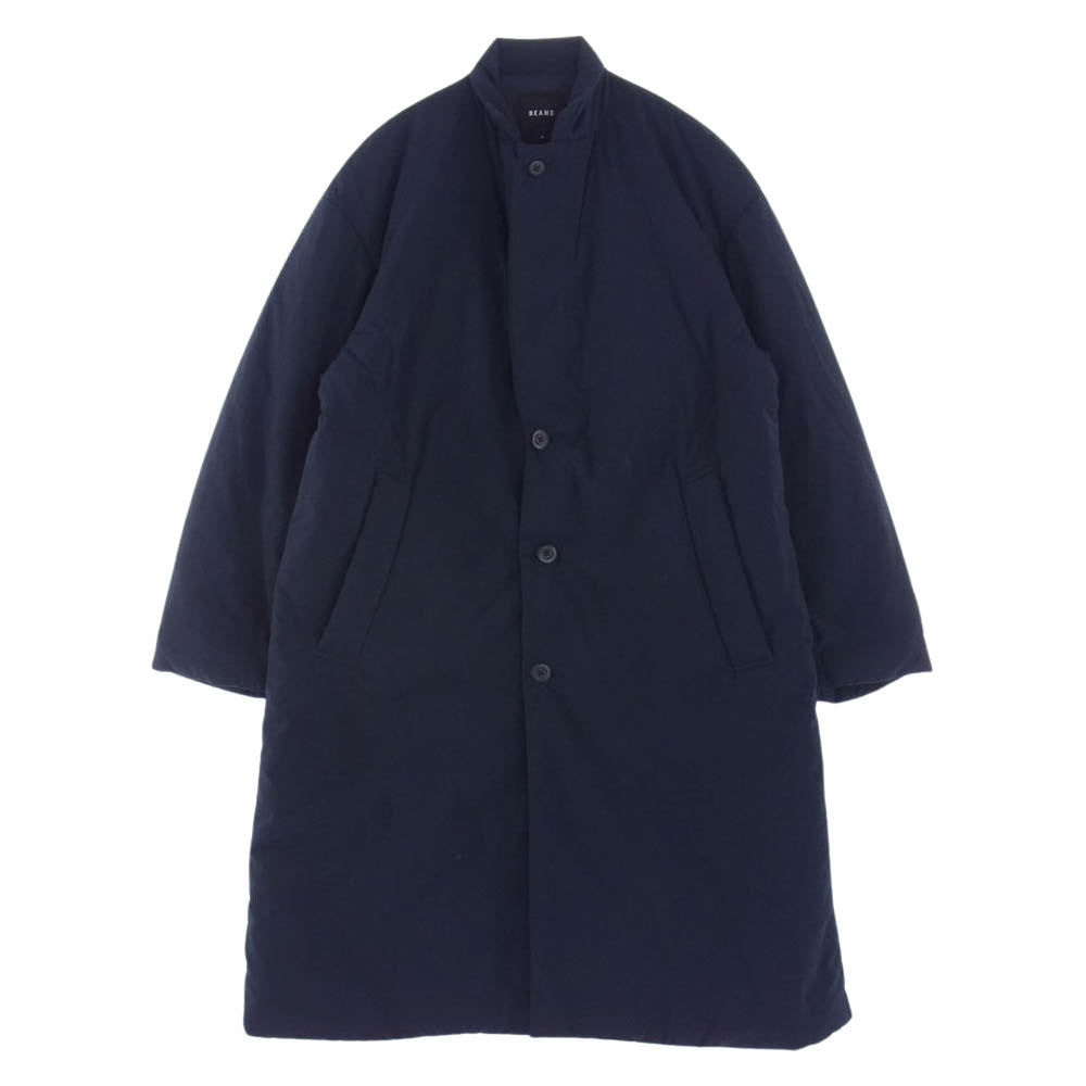 BEAMS ビームス 中綿 ロング コート ネイビー系 S【中古】
