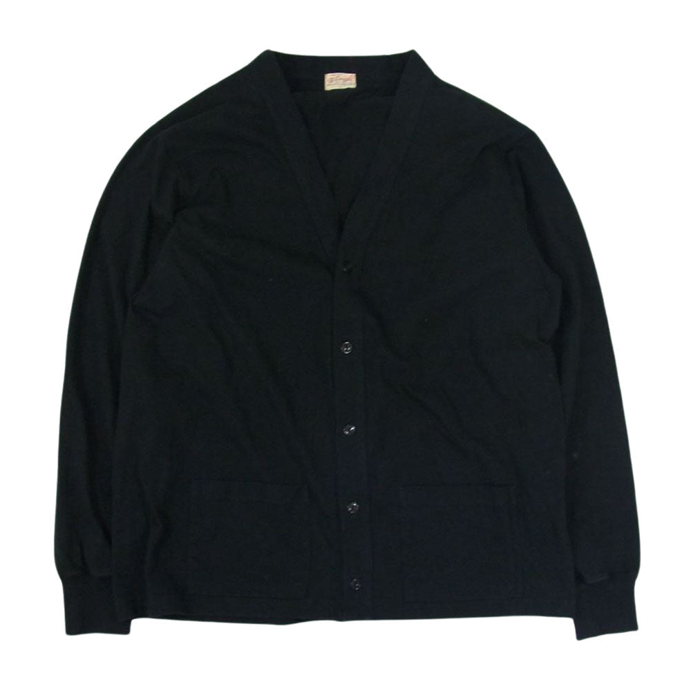 WHITESVILLE ホワイツビル 天竺 カットソー カーディガン ブラック系 L【中古】