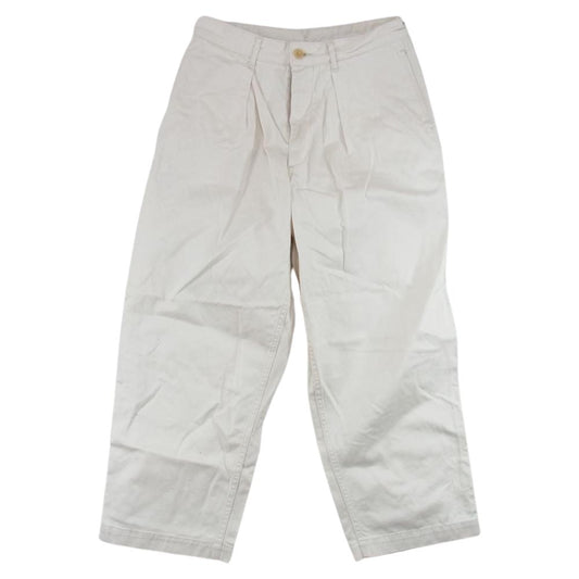 サクラ シンチバック 1タック パンツ ナチュラル オフホワイト系 32【中古】