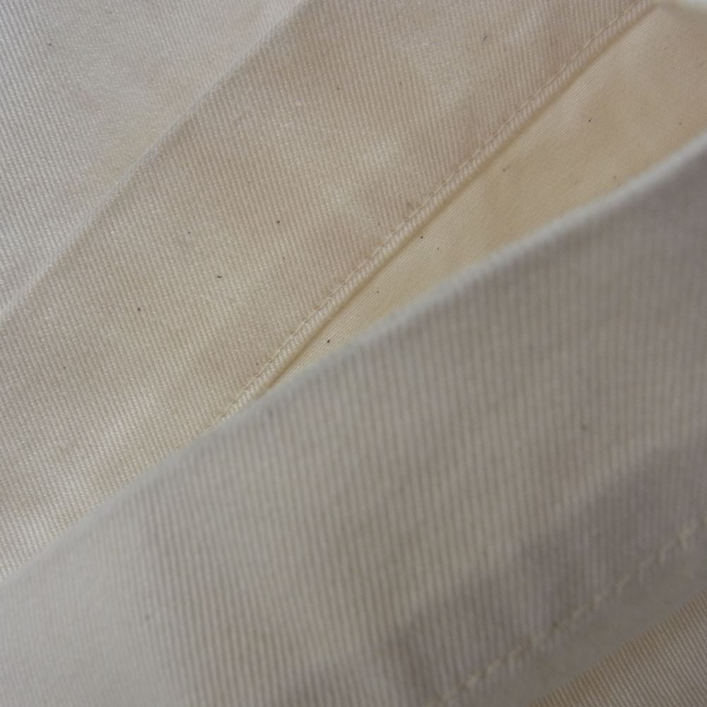 サクラ シンチバック 1タック パンツ ナチュラル オフホワイト系 32【中古】