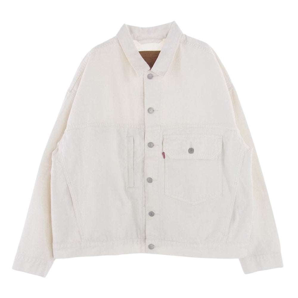 Levi's リーバイス A2424-0000 PREMIUM ATURAL VINTARGE 1st Model ナチュラル デニム トラッカー ジャケット ホワイト系 L【中古】