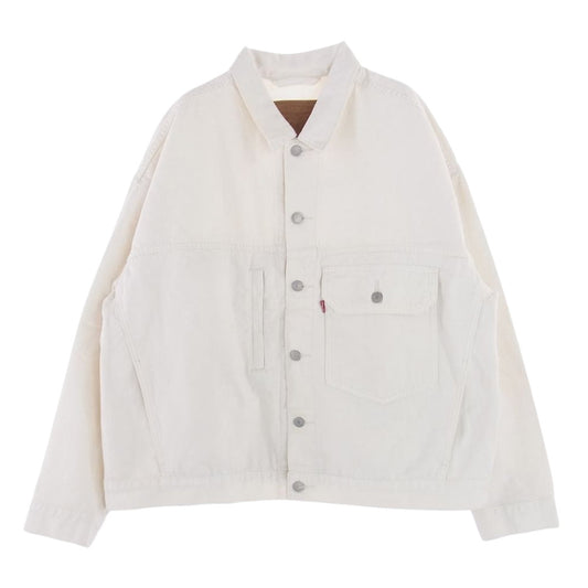 Levi's リーバイス A2424-0000 PREMIUM ATURAL VINTARGE 1st Model ナチュラル デニム トラッカー ジャケット ホワイト系 L【中古】