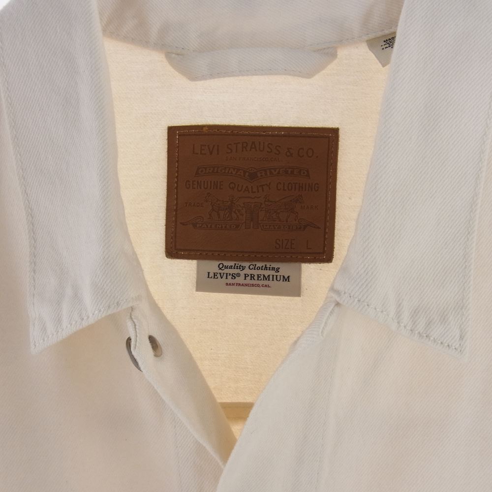 Levi's リーバイス A2424-0000 PREMIUM ATURAL VINTARGE 1st Model ナチュラル デニム トラッカー ジャケット ホワイト系 L【中古】