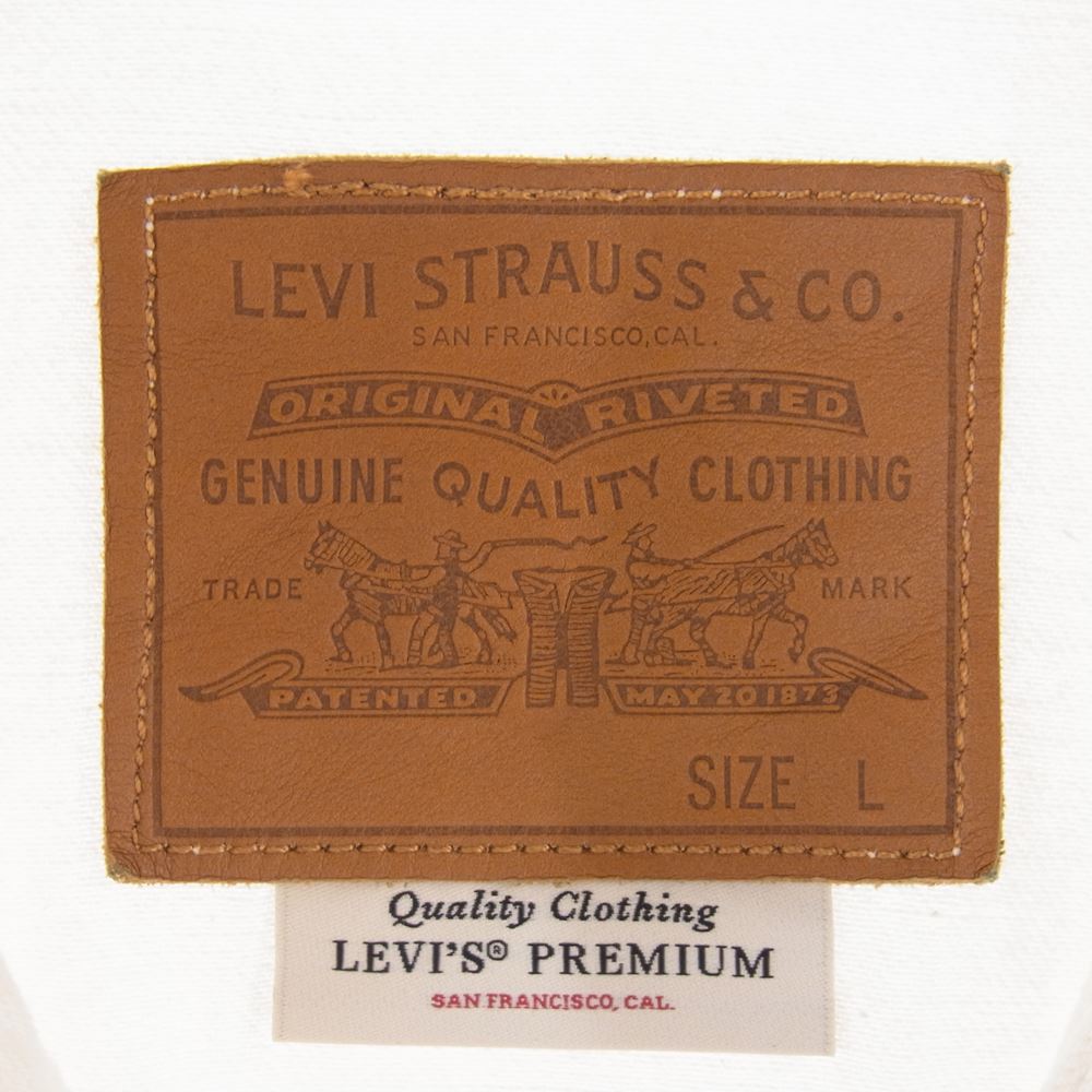 Levi's リーバイス A2424-0000 PREMIUM ATURAL VINTARGE 1st Model ナチュラル デニム トラッカー ジャケット ホワイト系 L【中古】