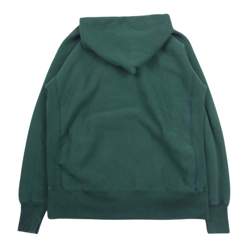 Champion チャンピオン C3-S122 青単タグ 復刻 DARTMOUSE カレッジプリント リバースウィーブ スウェット パーカー グリーン系 XL【中古】