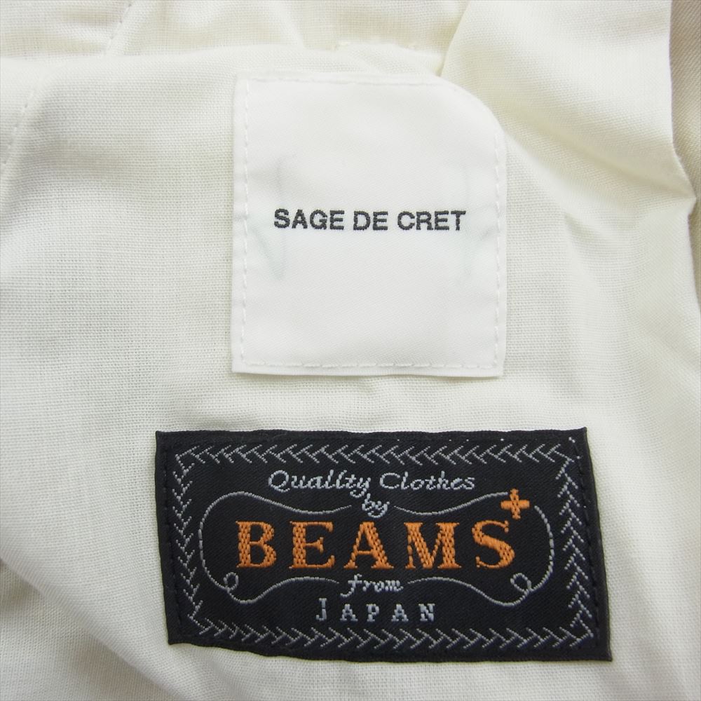 サージュデクレ × ビームスプラス ミリタリー カーゴ パンツ オフホワイト系 M【美品】【中古】