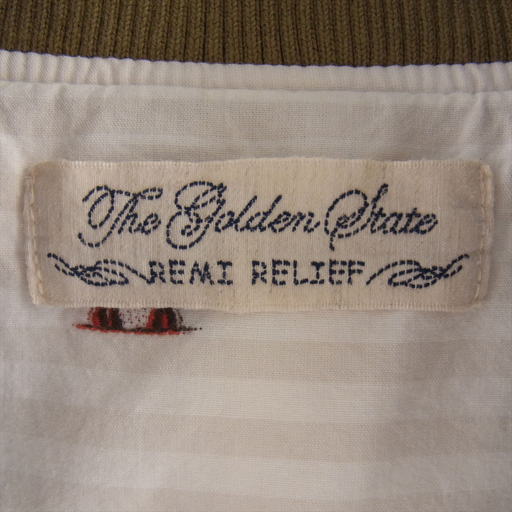 REMI RELIEF レミレリーフ キルティング ダウン ジャケット カーキ系 XL【中古】