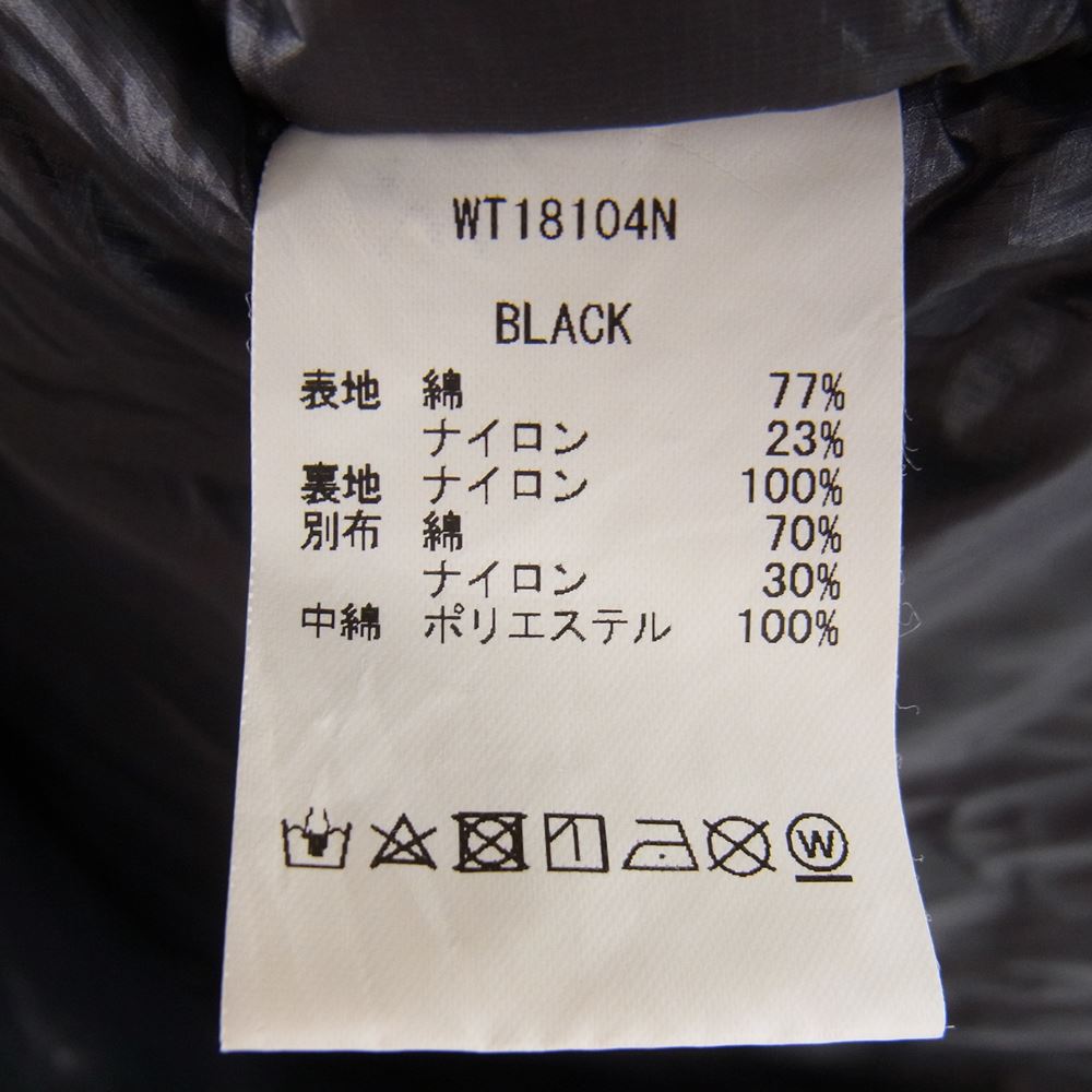 WILDTHINGS ワイルドシングス WT18104N MONSTER PARKA モンスター パーカー 中綿 ジャケット ブラック系 S【中古】