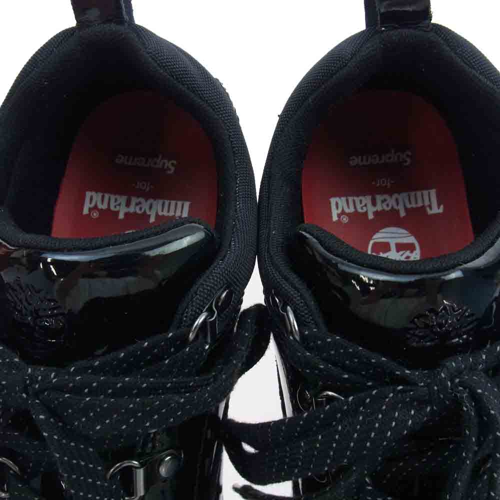 Supreme シュプリーム 20SS Timberland Euro Hiker Low Patent Leather ティンバーランド ユーロハイカー ロー パテントレザー ブーツ ブラック系 26cm【中古】