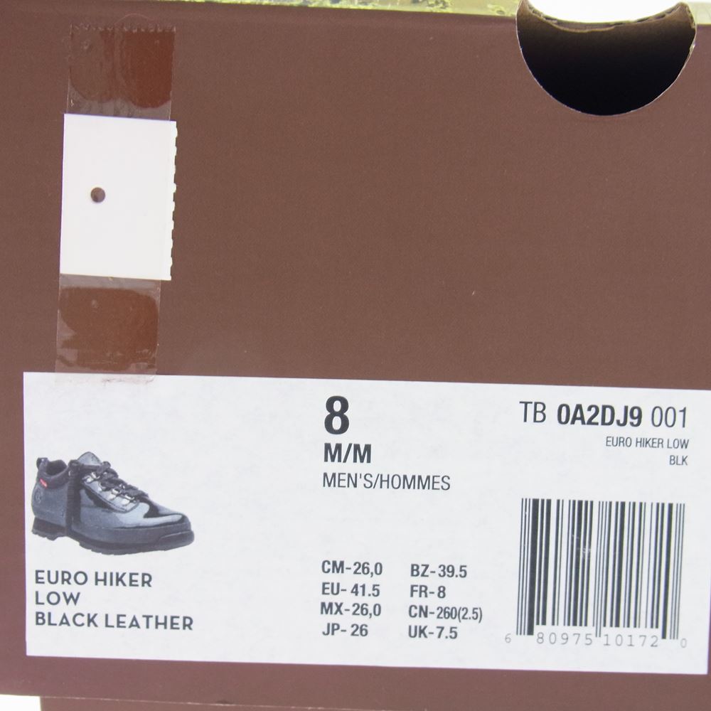 Supreme シュプリーム 20SS Timberland Euro Hiker Low Patent Leather ティンバーランド ユーロハイカー ロー パテントレザー ブーツ ブラック系 26cm【中古】