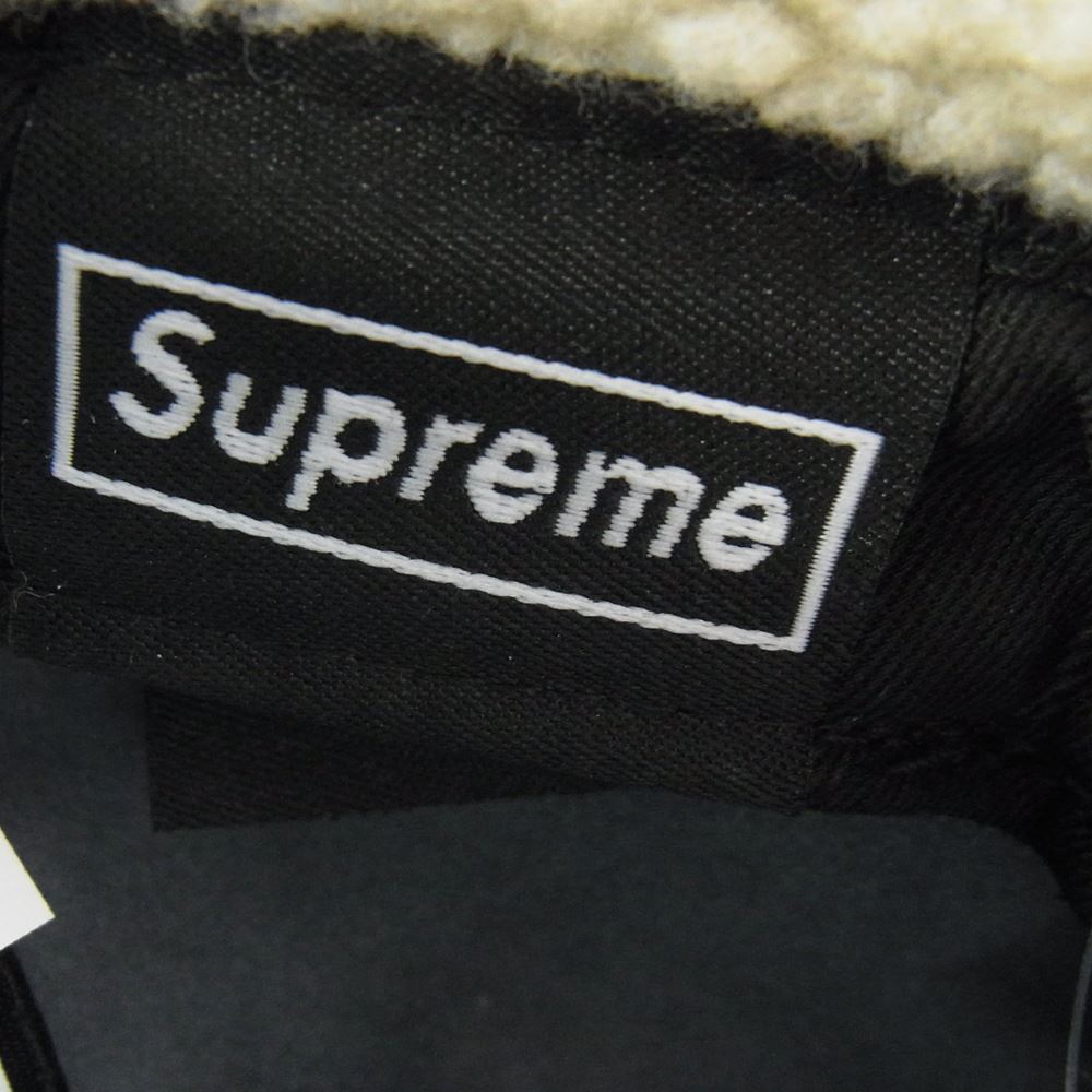 Supreme シュプリーム Leather Earflap Box Logo New Era ニューエラ レザー イヤーフラップ ボックスロゴ キャップ 帽子 ネイビー ネイビー系【美品】【中古】