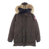 CANADA GOOSE カナダグース 2072JM YORK TON ヨークトン ファー付フーディ ダウン ジャケット ブラウン系 S【中古】
