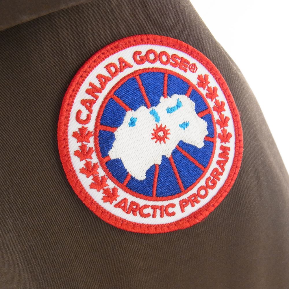 CANADA GOOSE カナダグース 2072JM YORK TON ヨークトン ファー付フーディ ダウン ジャケット ブラウン系 S【中古】