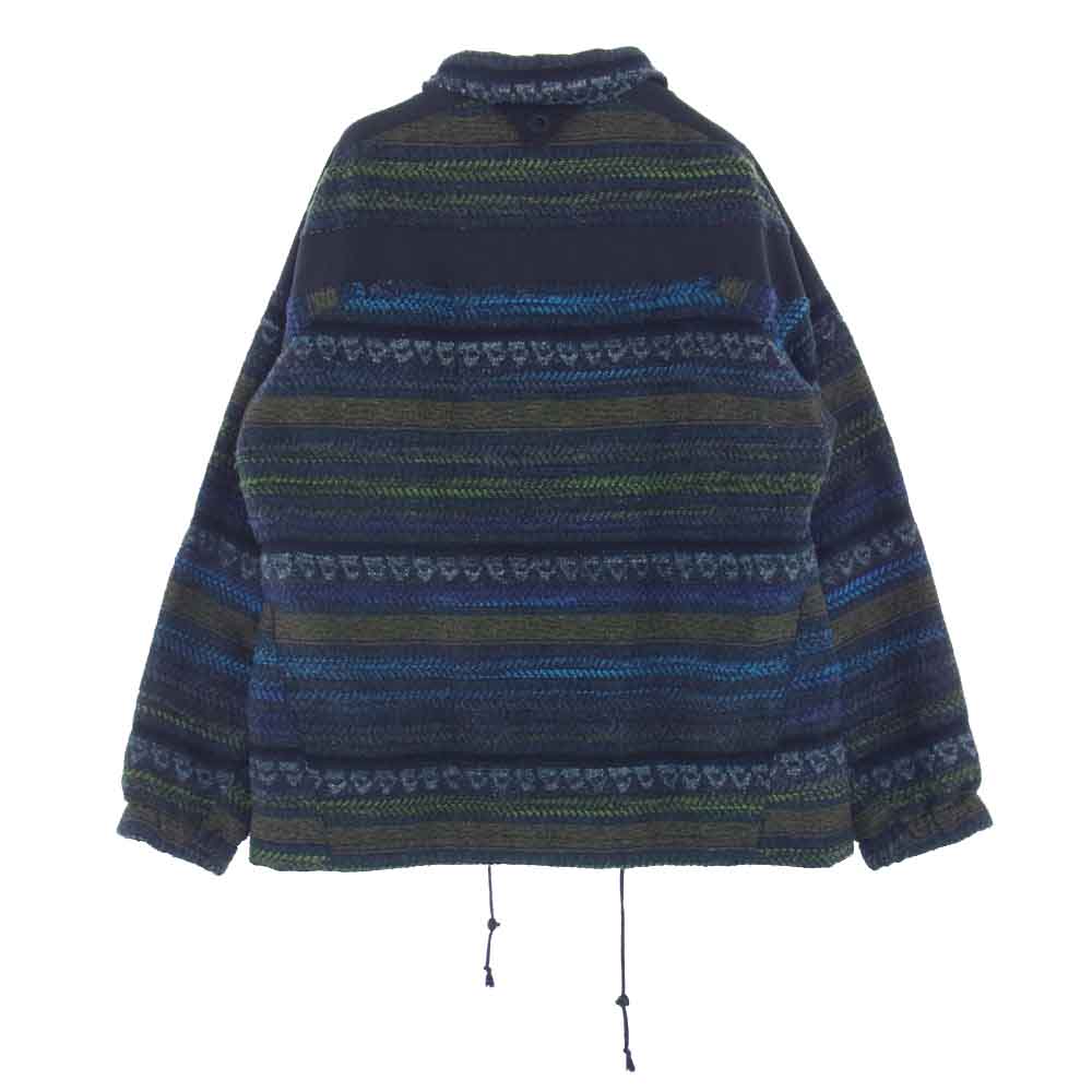 WHITE MOUNTAINEERING ホワイトマウンテニアリング 18AW WM1873215 ニット切替 ボーダー フルジップ ジャケット ブルー系 グリーン系 2【中古】