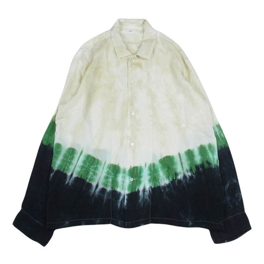 TOGA トーガ 22AW TV22-FJ338 VIRILIS ビリリース Inner tie dye print shirt インナー タイダイ染め 長袖 シャツ オフホワイト系 46【中古】