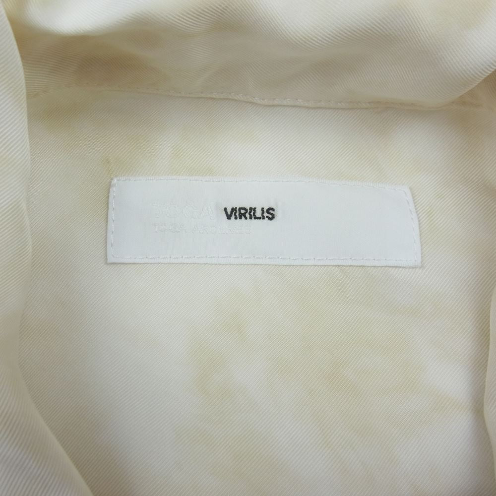 TOGA トーガ 22AW TV22-FJ338 VIRILIS ビリリース Inner tie dye print shirt インナー タイダイ染め 長袖 シャツ オフホワイト系 46【中古】