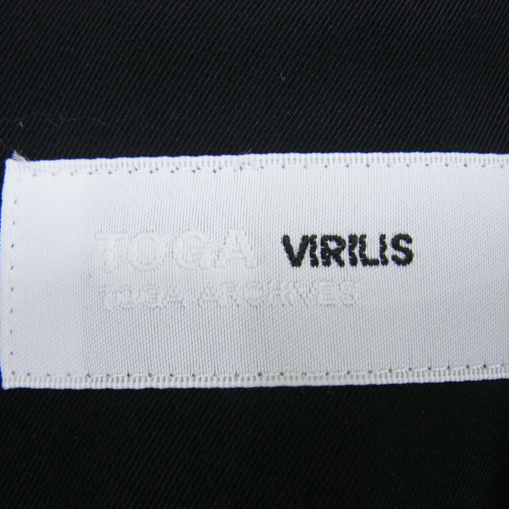 TOGA トーガ 22AW TV22-FJ340 ARCHIVES アーカイブス Rayon twill shirt エンブロイダリ― 刺繍 レーヨン ツイル 長袖 シャツ ブラック系 46【中古】