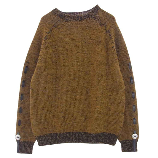 TOGA トーガ 22AW TV22-XN305 VIRILIS ビリリース CONCHO KNIT PULLOVER コンチョ ニット プルオーバー イエローブラウン系 46【中古】