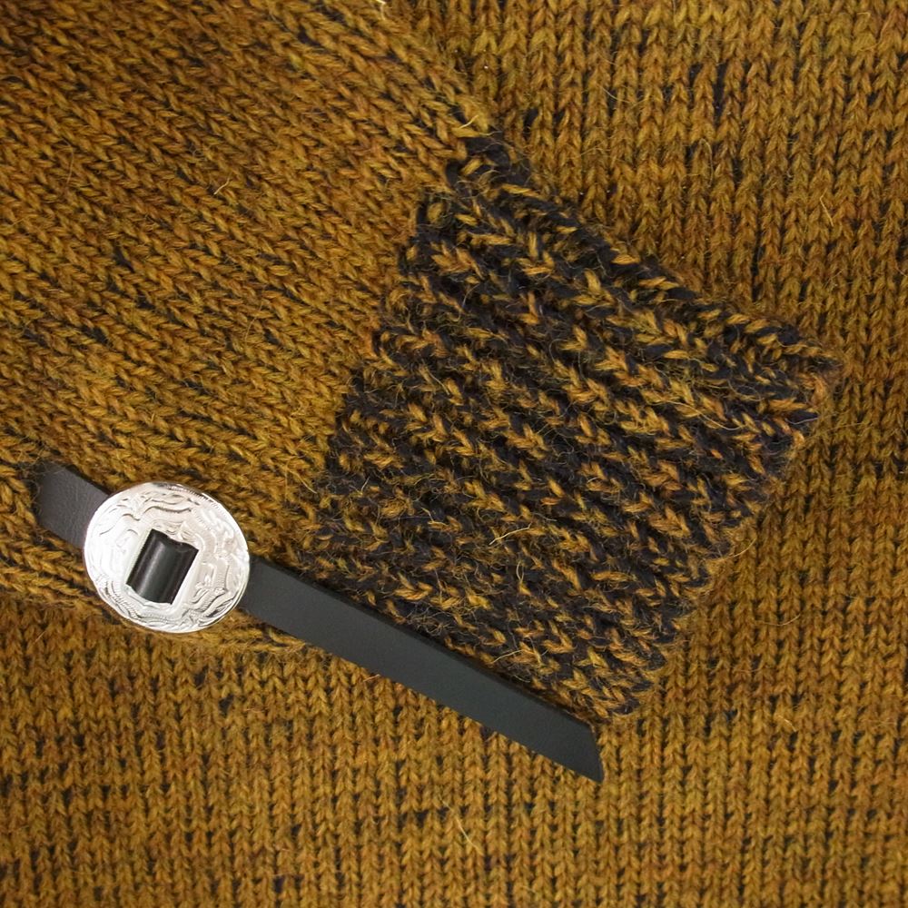 TOGA トーガ 22AW TV22-XN305 VIRILIS ビリリース CONCHO KNIT PULLOVER コンチョ ニット プルオーバー イエローブラウン系 46【中古】
