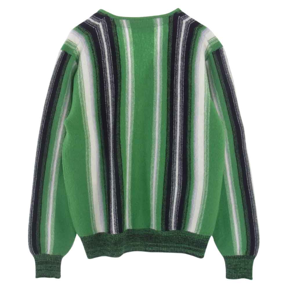 TOGA トーガ 22AW TV22-X0302 VIRILIS ビリリース stripe knit cardigan ストライプ ニット カーディガン ライトグリーン系 48【中古】