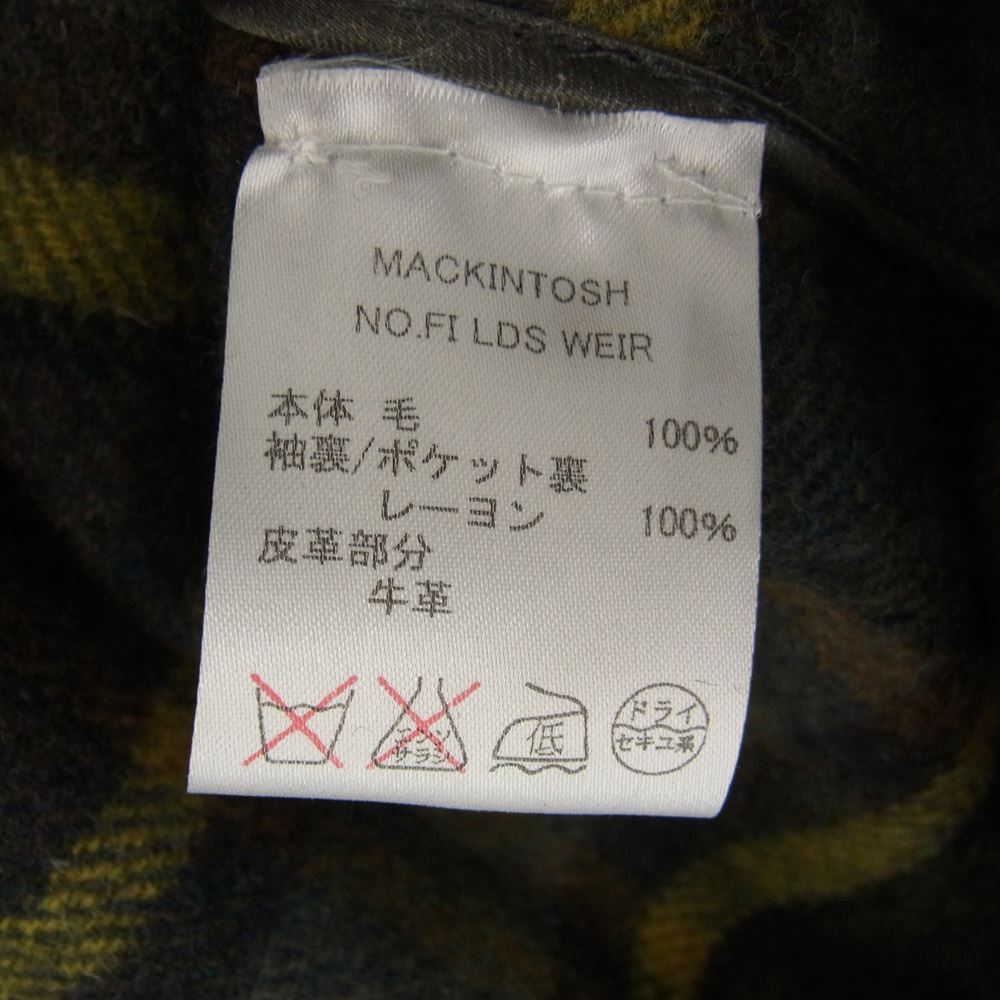 Mackintosh マッキントッシュ 国内正規品 英国製 スコットランド製 FIELDS WEIR ウール チェック ダッフルコート マルチカラー系 38【中古】