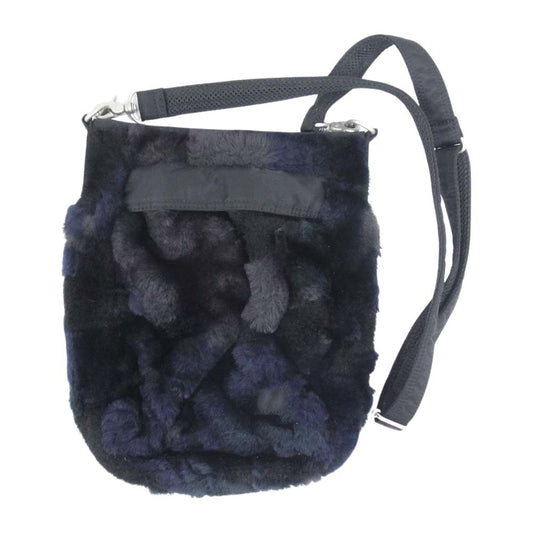 Sacai サカイ 17AW 17-01441M × PORTER ポーター エコファー ナイロン 切替 ショルダー バッグ ブラック系【中古】