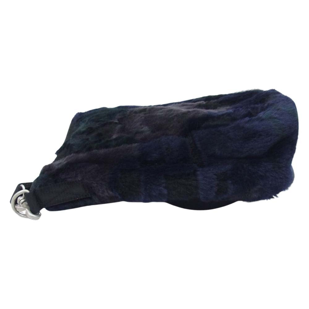 Sacai サカイ 17AW 17-01441M × PORTER ポーター エコファー ナイロン 切替 ショルダー バッグ ブラック系【中古】